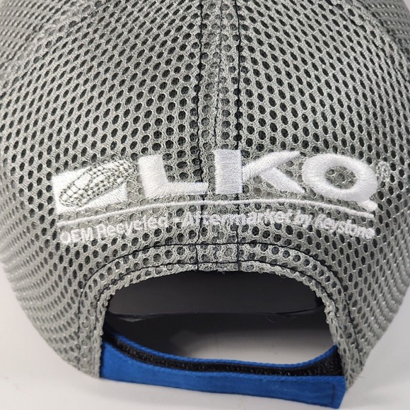 Keystone Automotive Operations Elko Blue Gray Mesh Adjustable Cap Trucker Hat - Picture 6 of 10